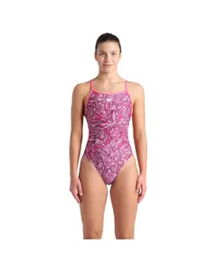Arena Pink Dahlia Lace Back Γυναικείο Μαγιό, Μέγεθος: 32